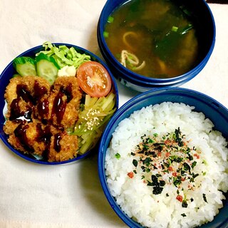 2017.2.9カレーささみカツとブロ金平パパ弁♡